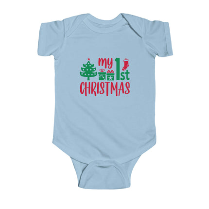 My First Christmas Baby Bodysuit: Holiday Reindeer Outfit