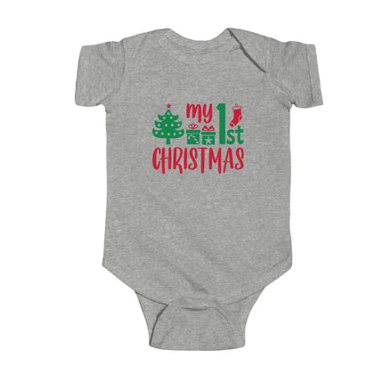 My First Christmas Baby Bodysuit: Holiday Reindeer Outfit