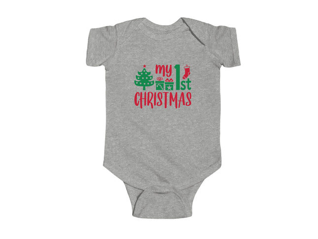 My First Christmas Baby Bodysuit: Holiday Reindeer Outfit