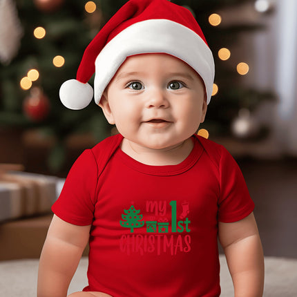 My First Christmas Baby Bodysuit: Holiday Reindeer Outfit