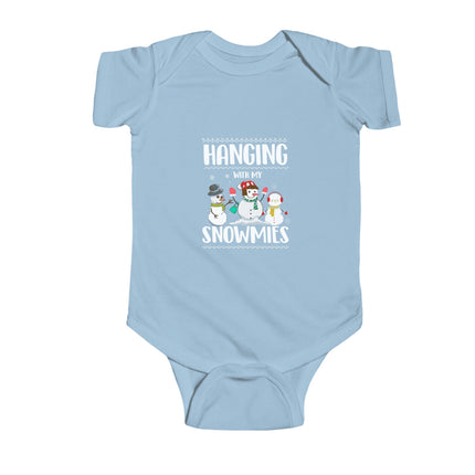 Christmas Baby Bodysuit: "Hanging With My Snowmies" Holiday Outfit