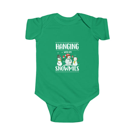 Christmas Baby Bodysuit: "Hanging With My Snowmies" Holiday Outfit