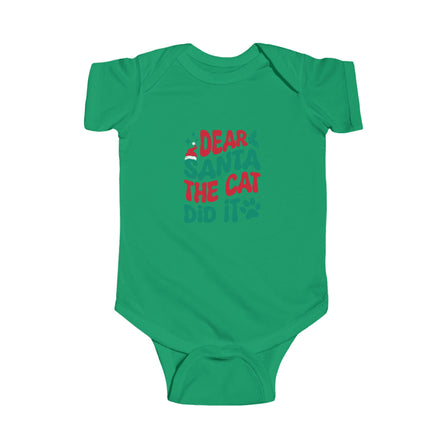 Christmas Baby Bodysuit: Dear Santa, The Cat Did It