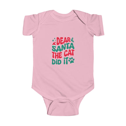Christmas Baby Bodysuit: Dear Santa, The Cat Did It