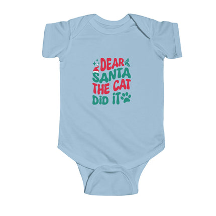 Christmas Baby Bodysuit: Dear Santa, The Cat Did It