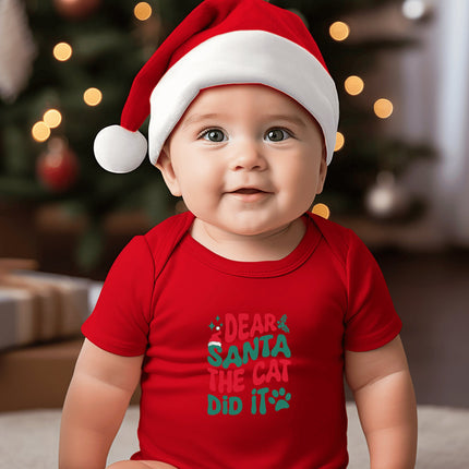 Christmas Baby Bodysuit: Dear Santa, The Cat Did It