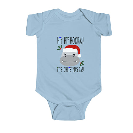 Hippo Christmas Baby Bodysuit: Holiday Outfit, First Christmas