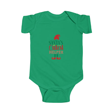 Santa's Cutest Helper Baby Bodysuit - Holiday Outfit