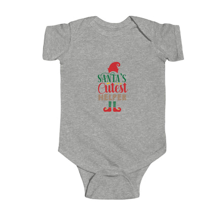 Santa's Cutest Helper Baby Bodysuit - Holiday Outfit