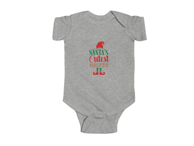 Santa's Cutest Helper Baby Bodysuit - Holiday Outfit
