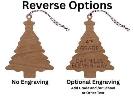 Personalized Teacher Christmas Ornament: Engraved Classroom Gift