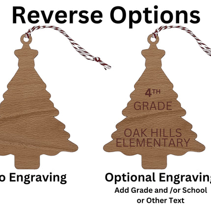 Personalized Teacher Christmas Ornament: Engraved Classroom Gift