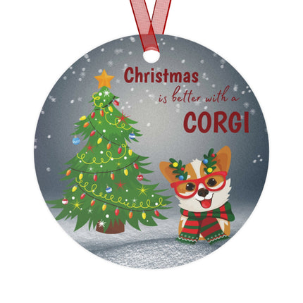 Corgi Ornament | Custom Holiday Ornament | Christmas Corgi Ornament | Personalized Ornament Kids | Corgi Mom Dad Gift | Christmas Ornament