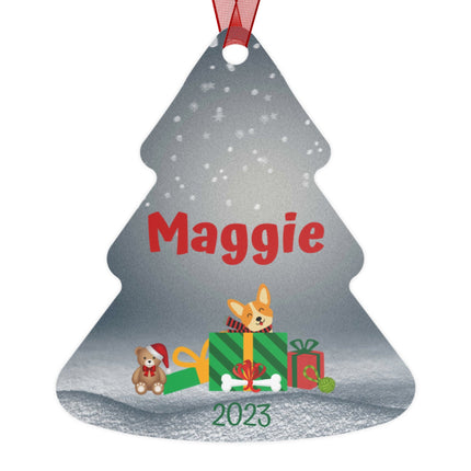 Corgi Ornament | Custom Holiday Ornament | Christmas Corgi Ornament | Personalized Ornament Kids | Corgi Mom Dad Gift | Christmas Ornament