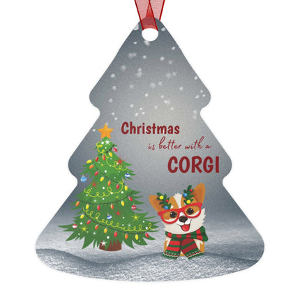 Corgi Ornament | Custom Holiday Ornament | Christmas Corgi Ornament | Personalized Ornament Kids | Corgi Mom Dad Gift | Christmas Ornament