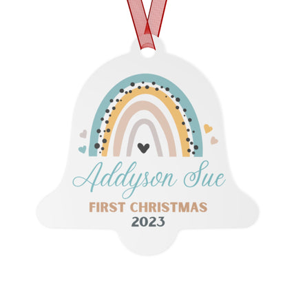 Personalized Baby's First Christmas Ornament: Aluminum Holiday Keepsake
