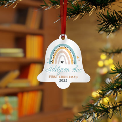 Personalized Baby's First Christmas Ornament: Aluminum Holiday Keepsake