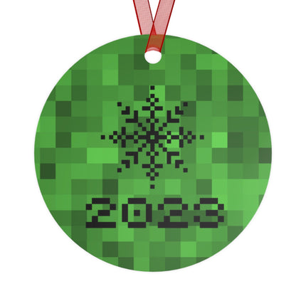 Personalized Gamer Christmas Ornament: Metal Holiday Ornament