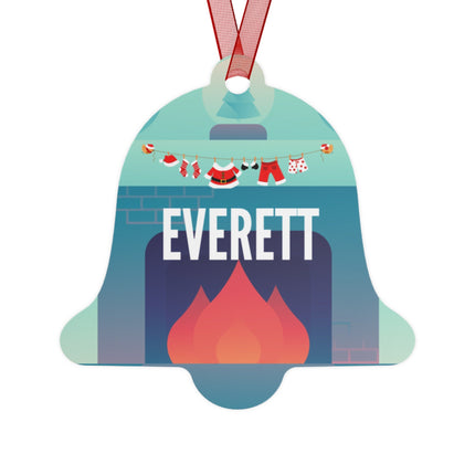 Personalized Sloth Christmas Ornament: Metal Holiday Ornament