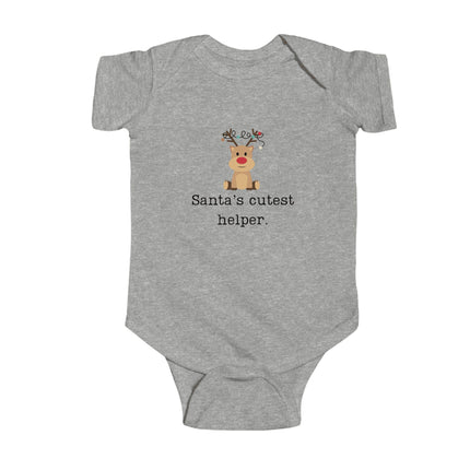 Reindeer Christmas Baby Bodysuit: Santa's Cutest Helper