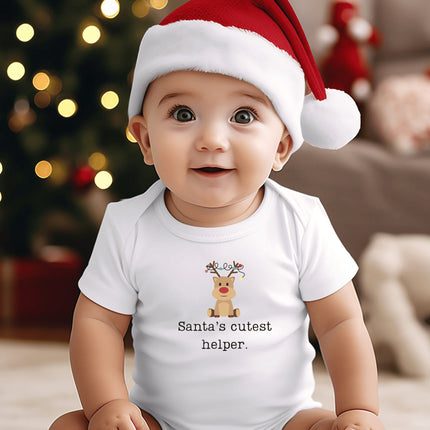 Reindeer Christmas Baby Bodysuit: Santa's Cutest Helper