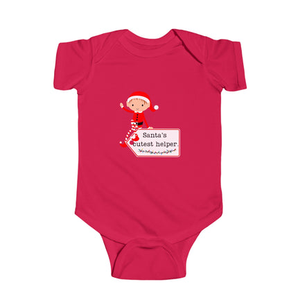 Santa's Cutest Helper Baby Bodysuit - Holiday Outfit
