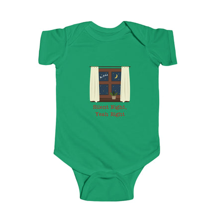 Christmas Infant Bodysuit | Holiday Baby Clothes | Newborn Baby Gift | Silent Night, Yeah Right | My First Christmas | Santa Baby Outfit