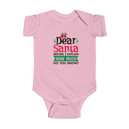 Dear Santa Baby Bodysuit: Holiday Outfit, My First Christmas