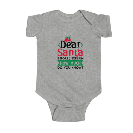 Dear Santa Baby Bodysuit: Holiday Outfit, My First Christmas