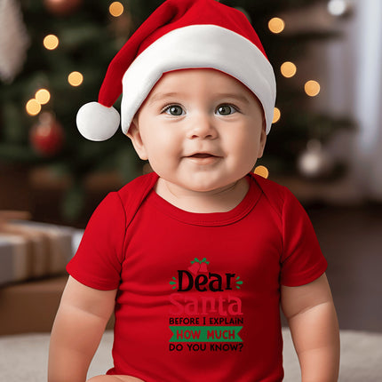 Dear Santa Baby Bodysuit: Holiday Outfit, My First Christmas