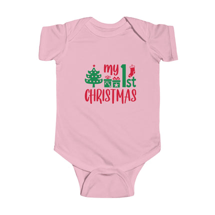 My First Christmas Baby Bodysuit: Holiday Reindeer Outfit