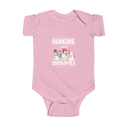 Christmas Baby Bodysuit: "Hanging With My Snowmies" Holiday Outfit
