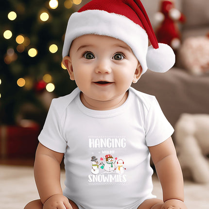 Christmas Baby Bodysuit: "Hanging With My Snowmies" Holiday Outfit