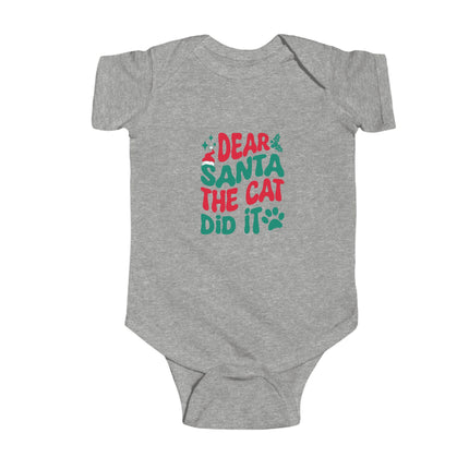 Christmas Baby Bodysuit: Dear Santa, The Cat Did It