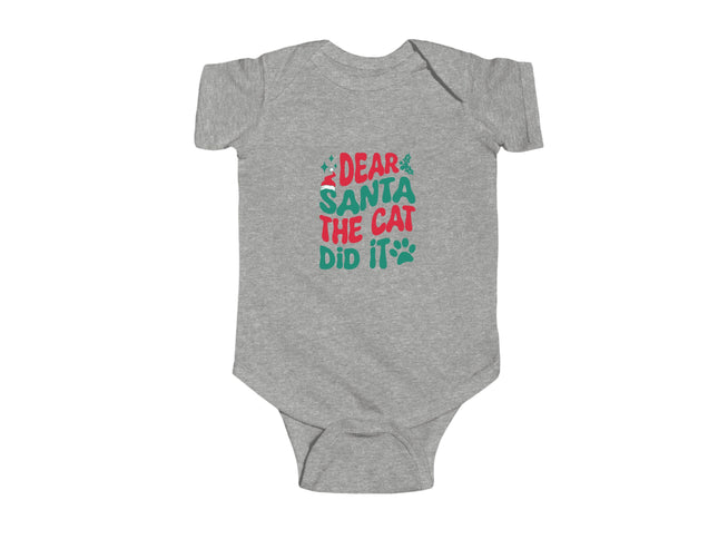 Christmas Baby Bodysuit: Dear Santa, The Cat Did It