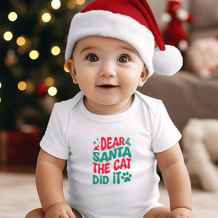 Christmas Baby Bodysuit: Dear Santa, The Cat Did It