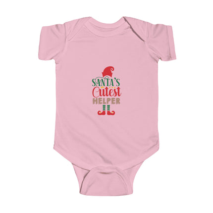 Santa's Cutest Helper Baby Bodysuit - Holiday Outfit