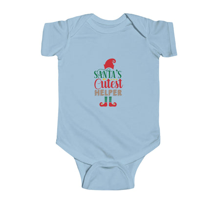 Santa's Cutest Helper Baby Bodysuit - Holiday Outfit