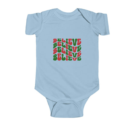 Believe Christmas Baby Bodysuit: Holiday Infant Outfit