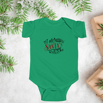 Christmas Baby Bodysuit: I Ate Santa's Cookies Outfit