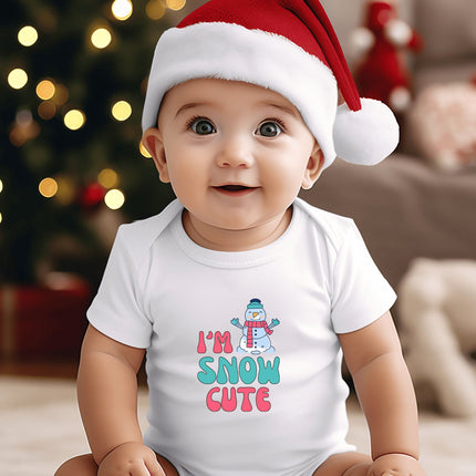 Christmas Infant Bodysuit | Holiday Baby Clothes | Newborn Baby Gift | Snow Cute Bodysuit | My First Christmas | Santa Baby Outfit