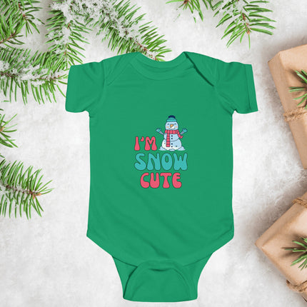 Christmas Infant Bodysuit | Holiday Baby Clothes | Newborn Baby Gift | Snow Cute Bodysuit | My First Christmas | Santa Baby Outfit