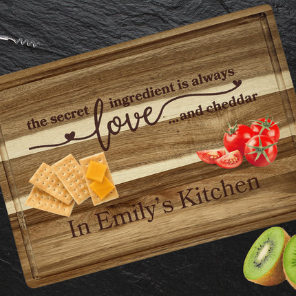 Personalized Cutting Board | Secret Ingredient is Love and Butter