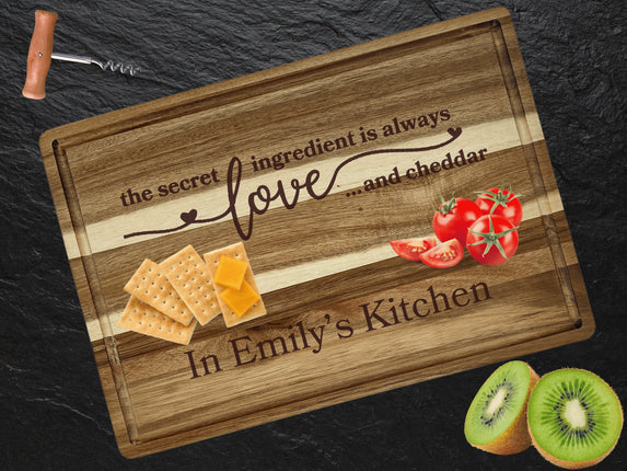 Personalized Cutting Board | Secret Ingredient is Love and Butter