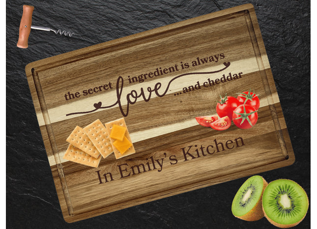 Personalized Cutting Board | Secret Ingredient is Love and Butter