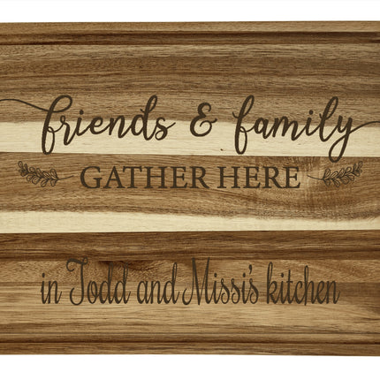 Personalized Cutting Board | Friends & Family Gather Here Charcuterie Board
