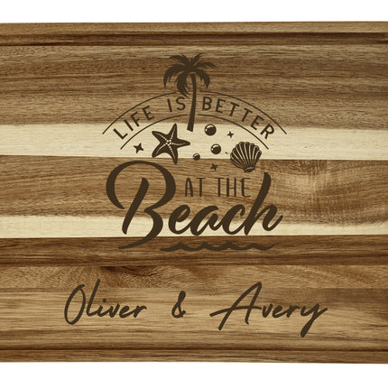 Personalized Cutting Board | Life is Better at the Beach Charcuterie Board