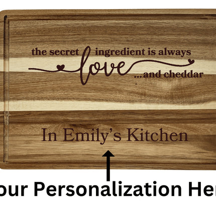 Personalized Cutting Board | Secret Ingredient is Love and Butter