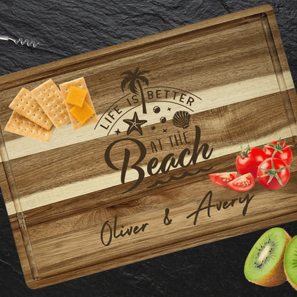 Personalized Cutting Board | Life is Better at the Beach Charcuterie Board