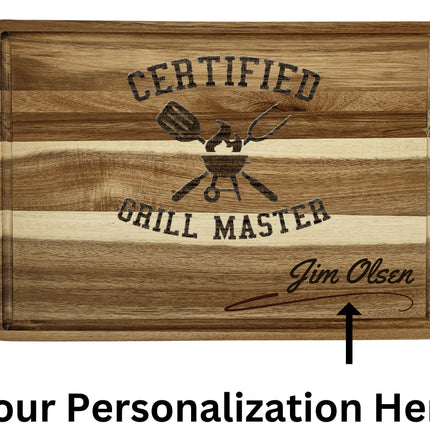 Personalized Cutting Board | Certified Grill Master Charcuterie Board